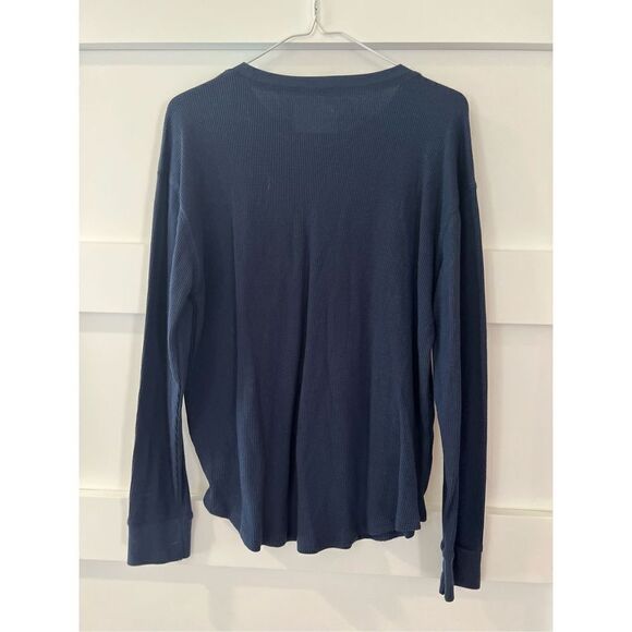 New Time and Tru navy blue thermal long sleeve layering top size L - Picture 3 of 5